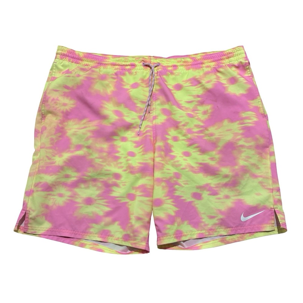 Nike Men's Mesh Lined Swim Trunks Floral Print Size XL 42 x 9